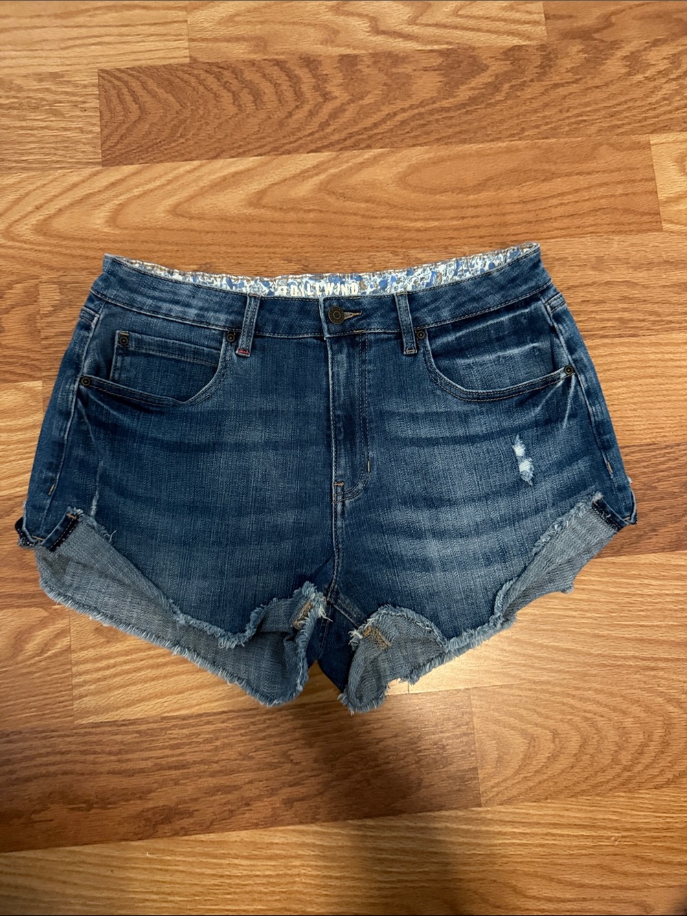 Idyllwind Distressed Dark Blue Denim Cutoff Shorts